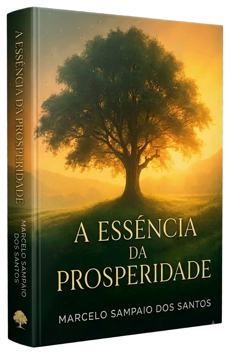 Livro A Essência da Prosperidade em pé